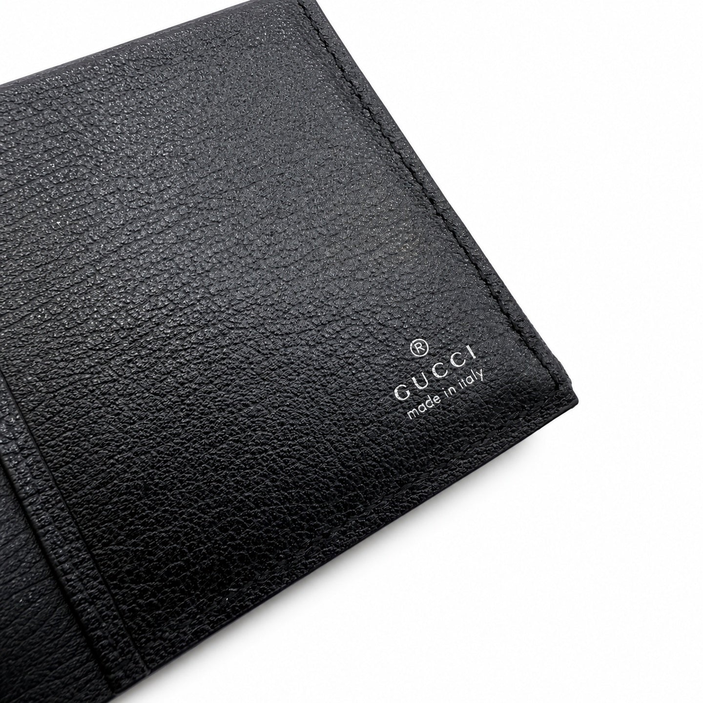 Gucci Canvas Leather Black Silver Card Holder