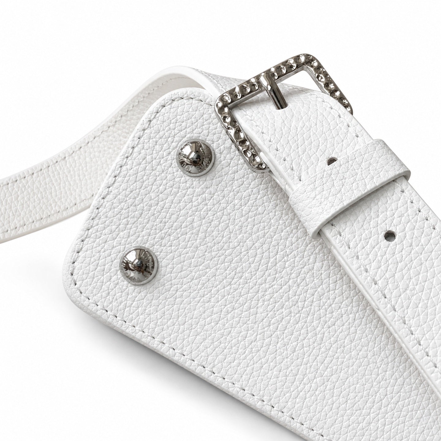 Louis Vuitton Mini Leather White Silver Handbag
