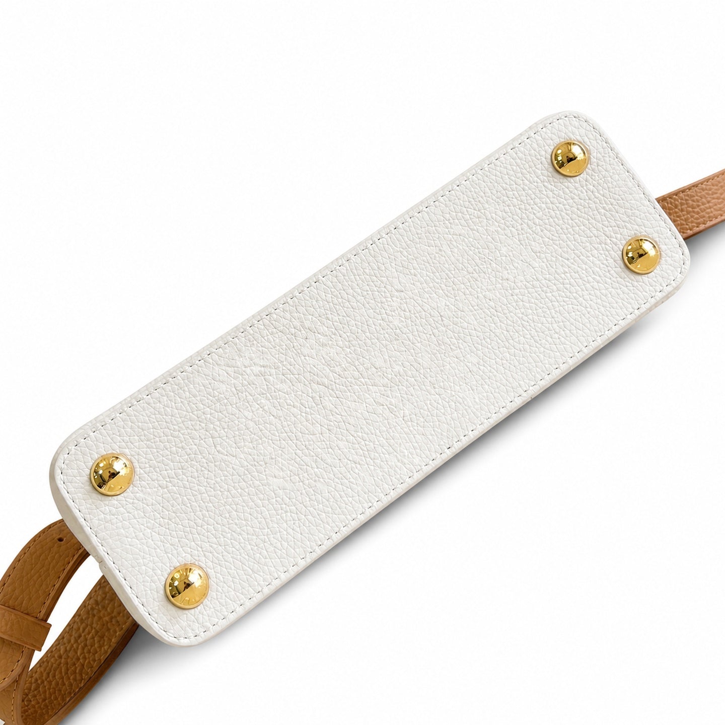 Louis Vuitton Capucines Small Leather White Brown Handbag