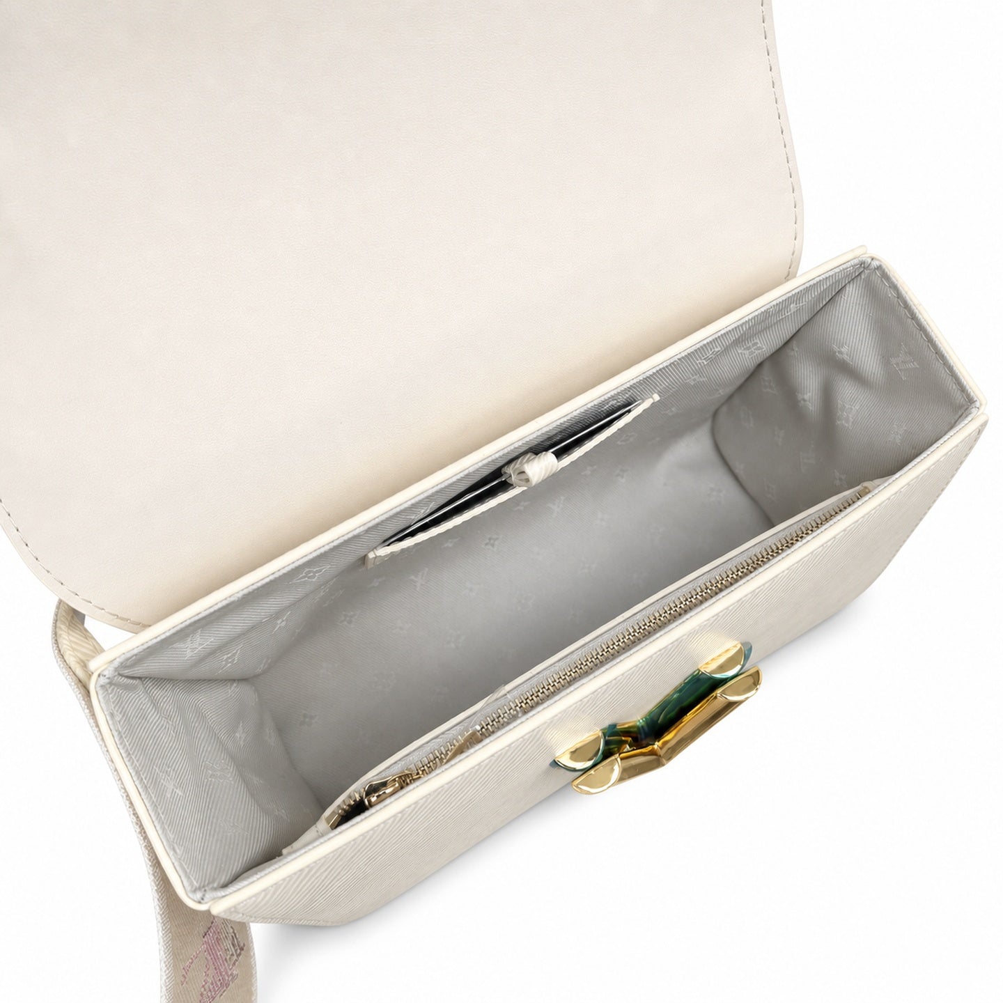 Louis Vuitton Twist Medium Embroidered Leather White Handbag