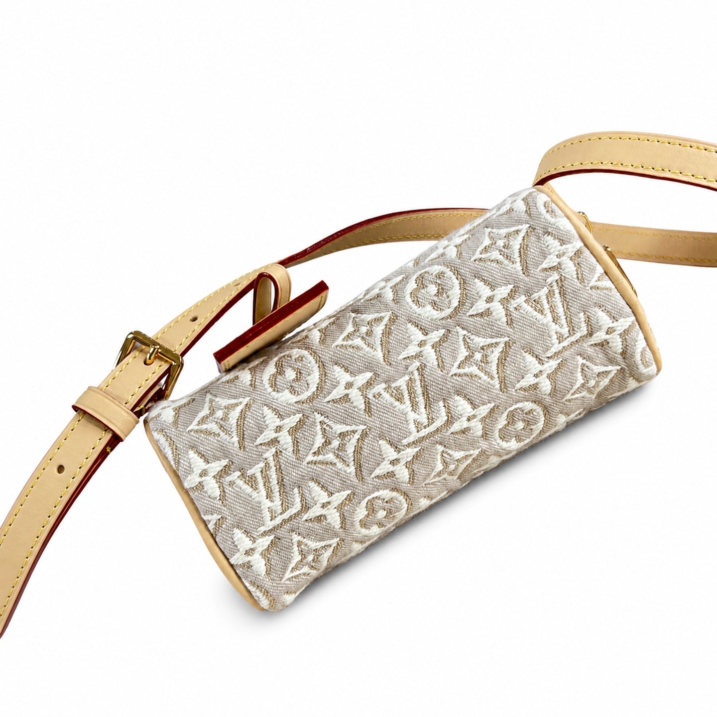 Louis Vuitton Speedy Canvas Jacquard Leather Handbag