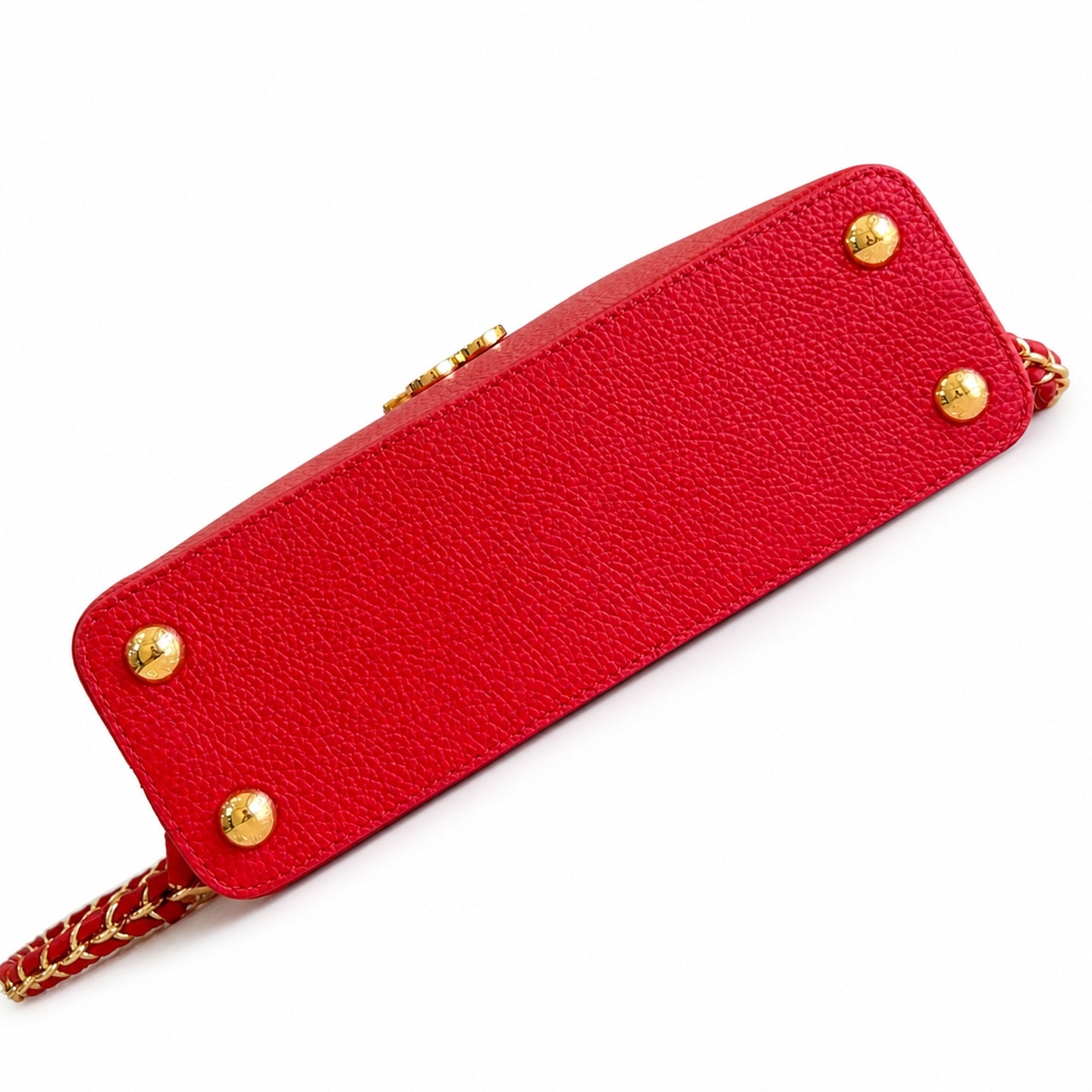 Louis Vuitton Capucines Takashi Murakami Small Denim Leather Red Gold Handbag