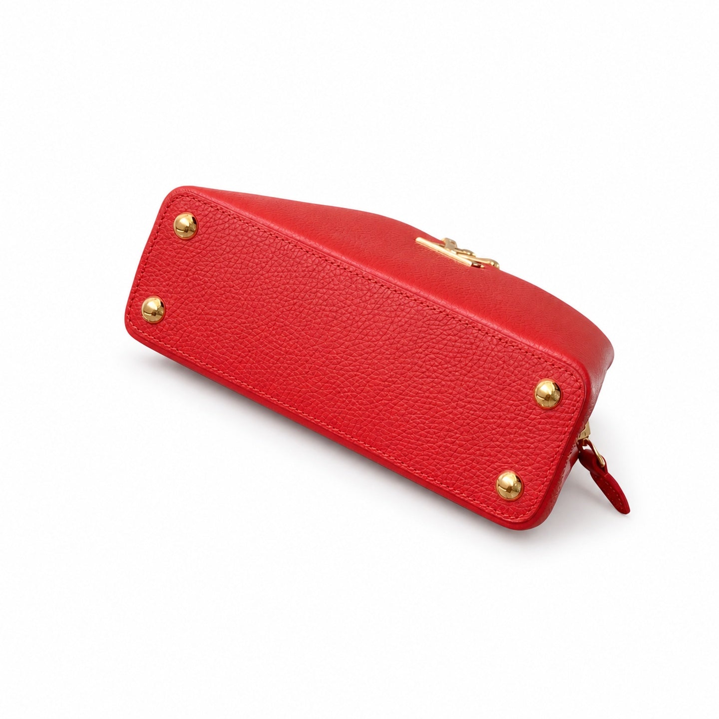 Louis Vuitton Capucines Small Leather Red Handbag
