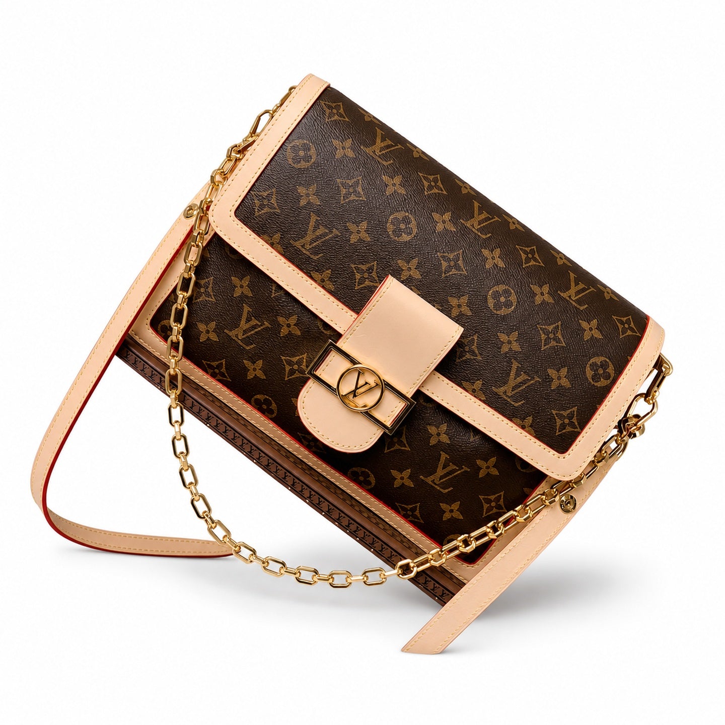 Louis Vuitton Dauphine Large Canvas Leather Handbag