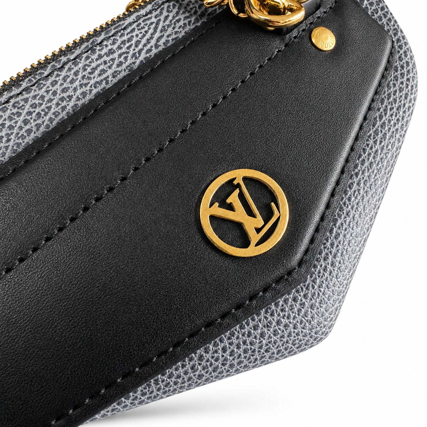 Louis Vuitton Medium Leather Gray Blue Handbag