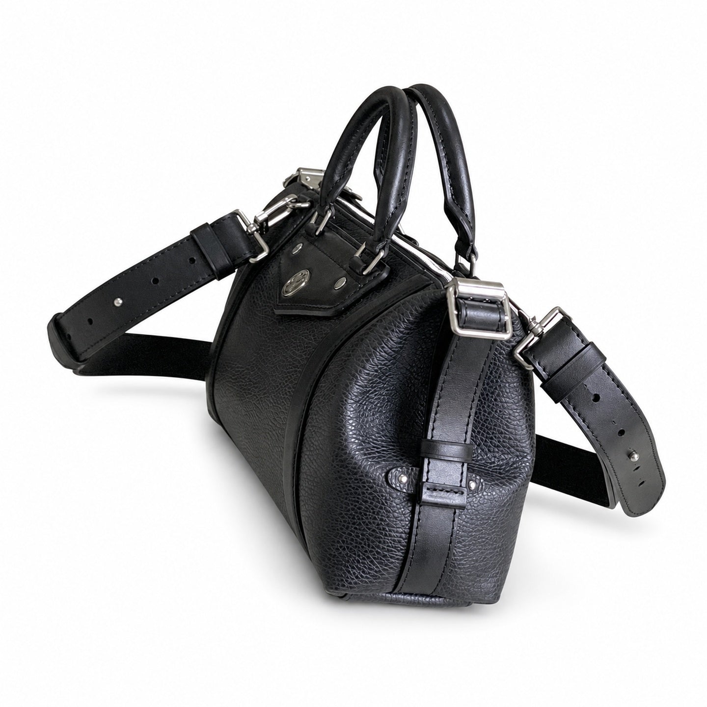 Louis Vuitton Small Leather Black White Handbag