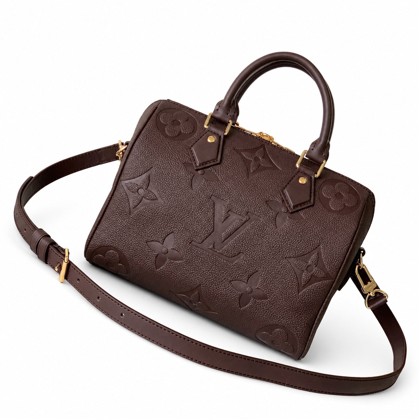 Louis Vuitton Speedy Bandouliere Leather Black Handbag