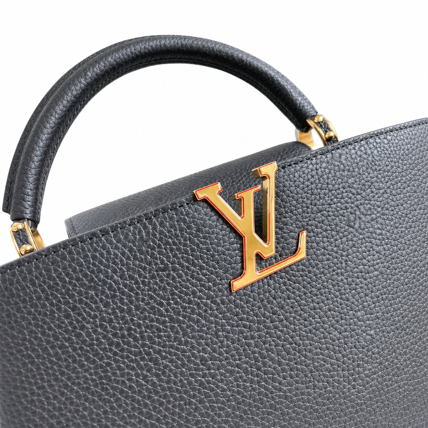 Louis Vuitton Capucines Takashi Murakami Medium Leather Black Handbag