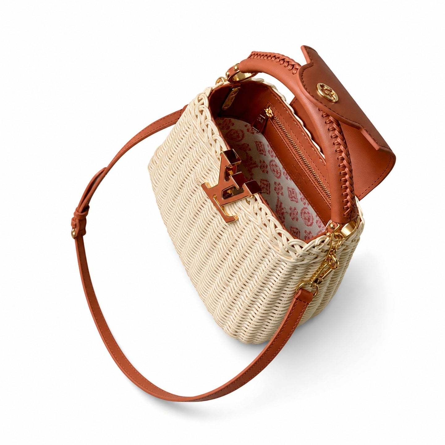 Louis Vuitton Capucines Mini Leather Brown Handbag