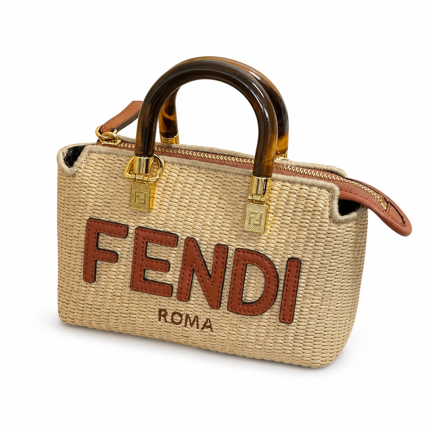 Fendi By The Way Mini Raffia Bag
