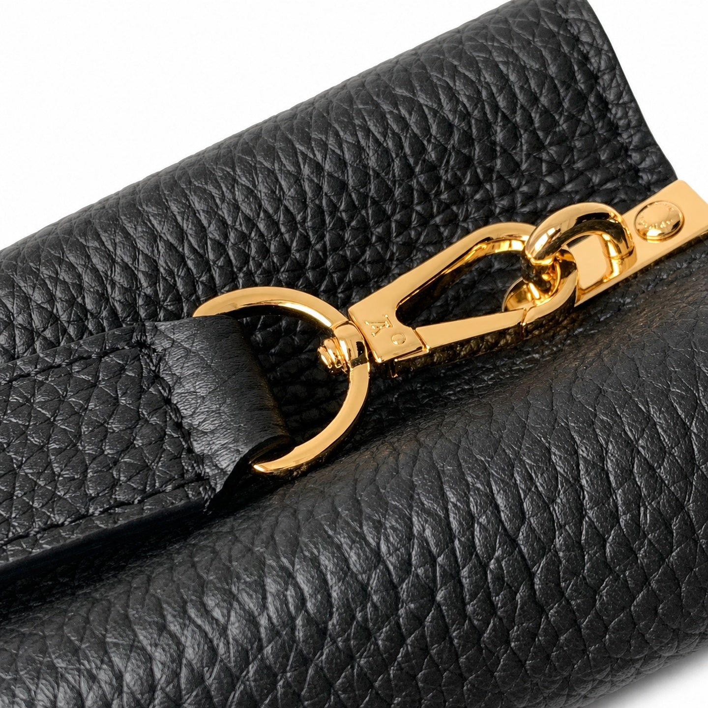 Louis Vuitton Capucines Mini Leather Black Gold Handbag