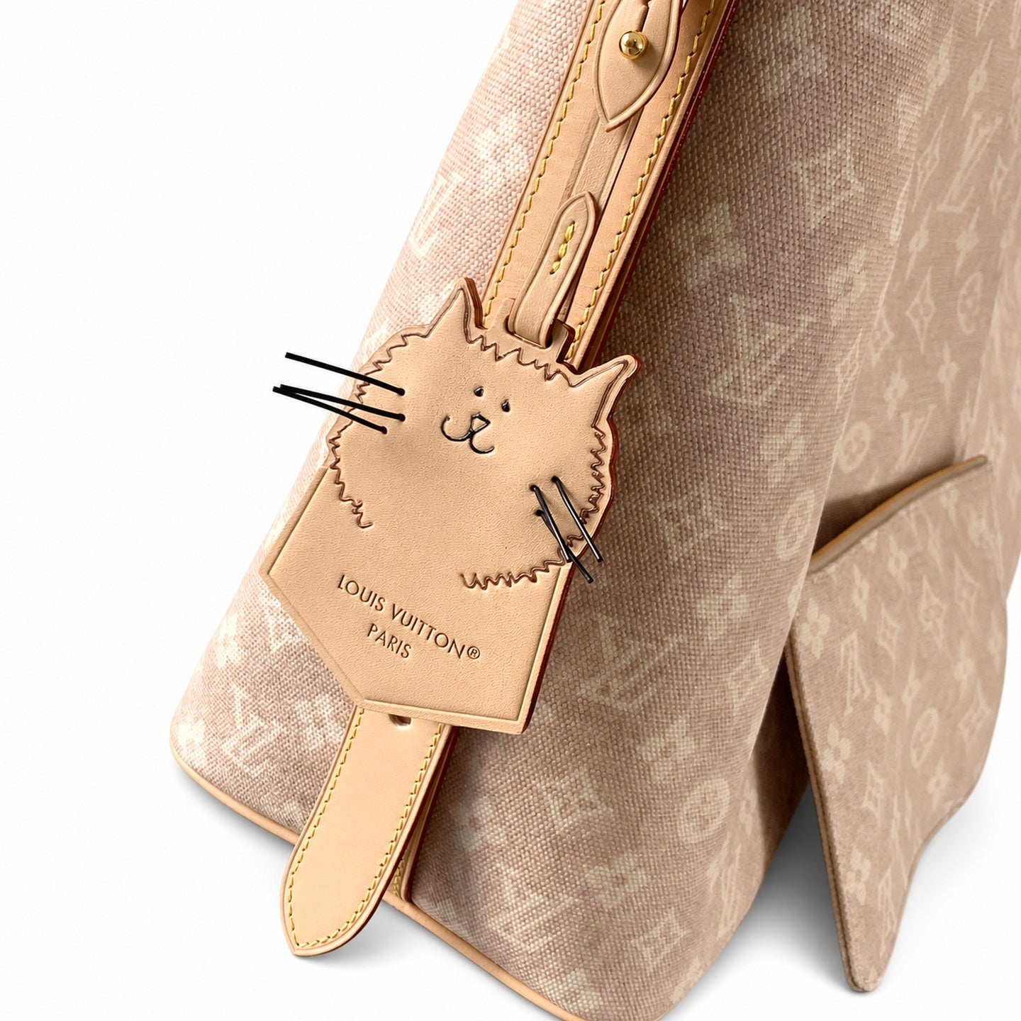 Louis Vuitton All In Grace Coddington Large Canvas Leather Handbag