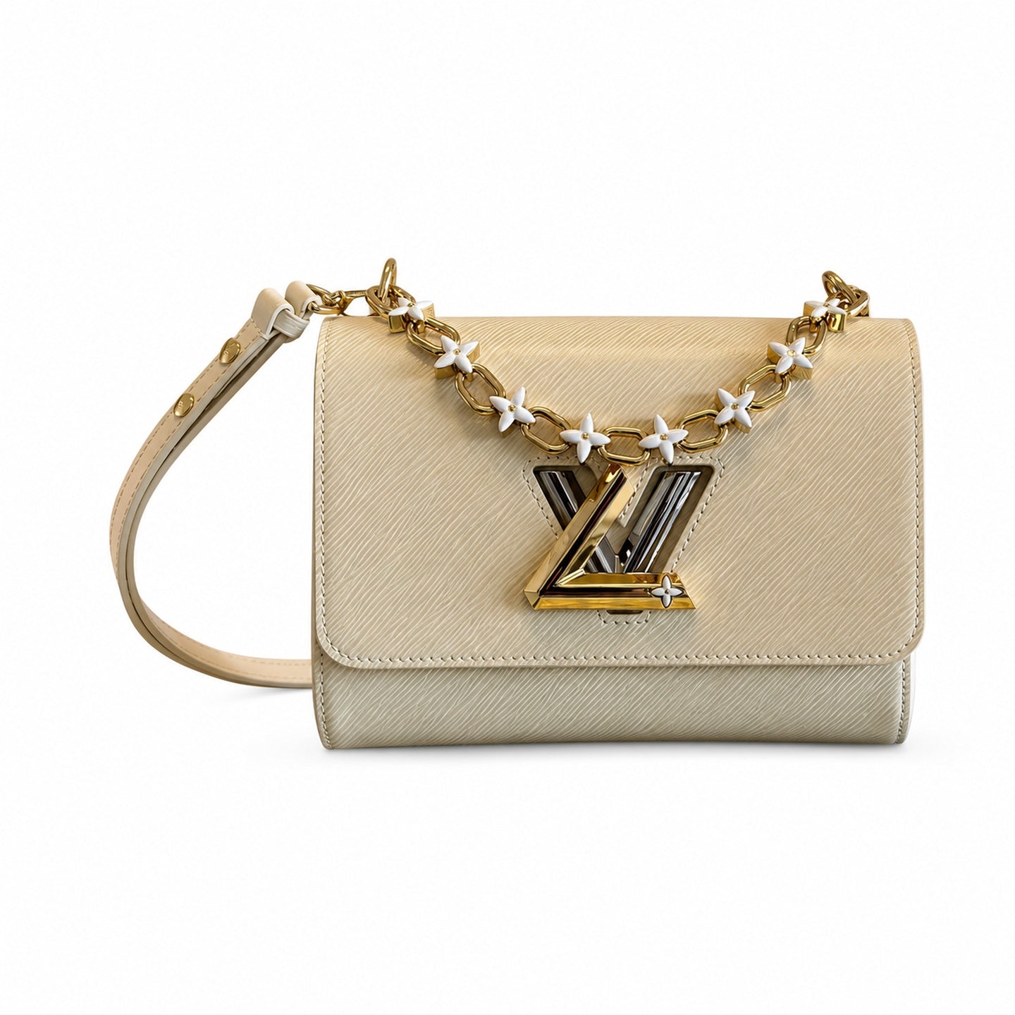 Louis Vuitton Twist Medium Leather White Handbag