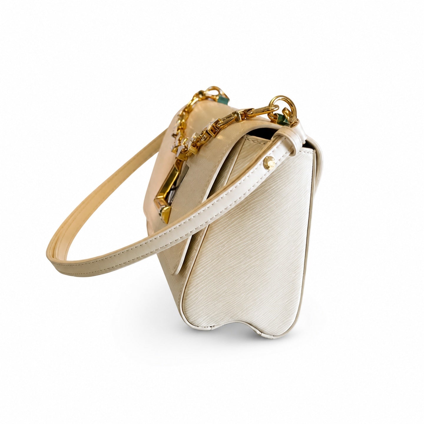 Louis Vuitton Twist Medium Leather White Handbag