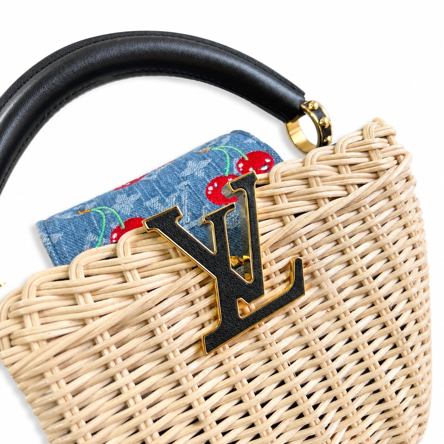 Louis Vuitton Capucines Takashi Murakami Mini Black Handbag