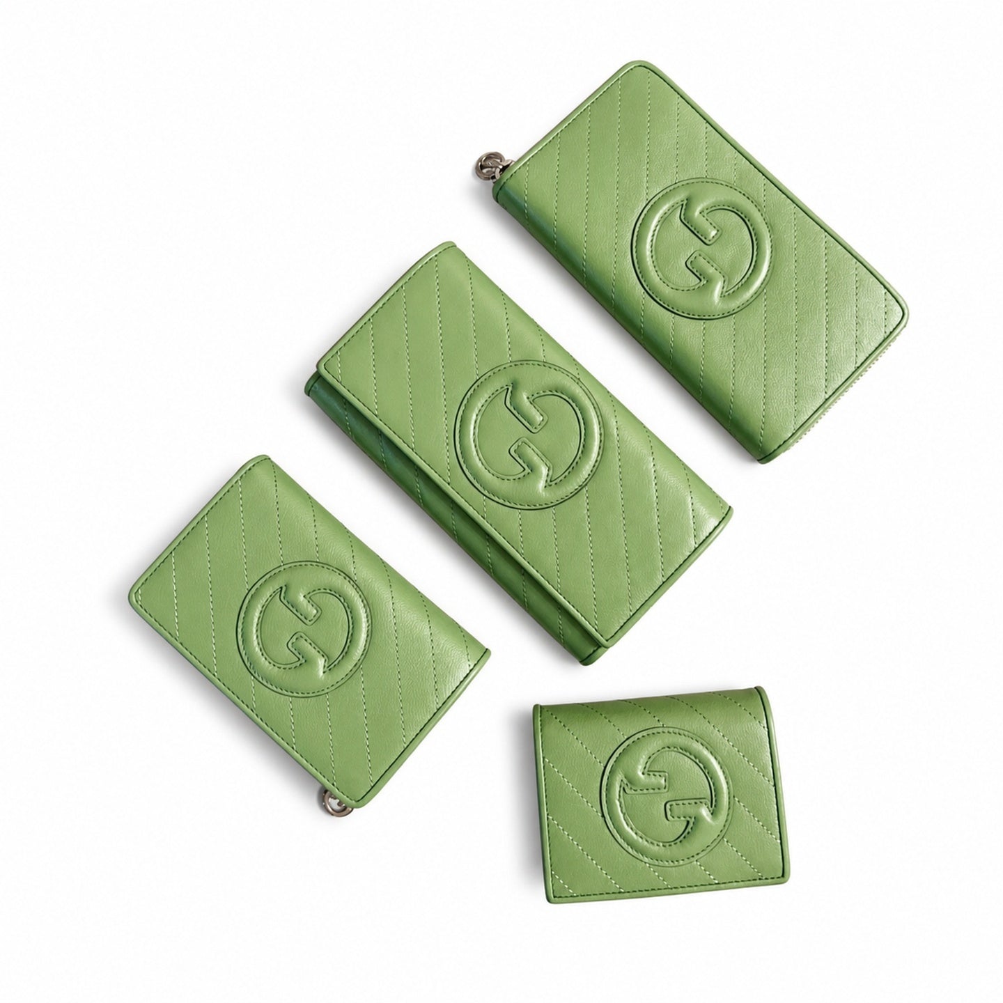 Gucci Blondie Leather Black White Gray Brown Green Pink Wallet