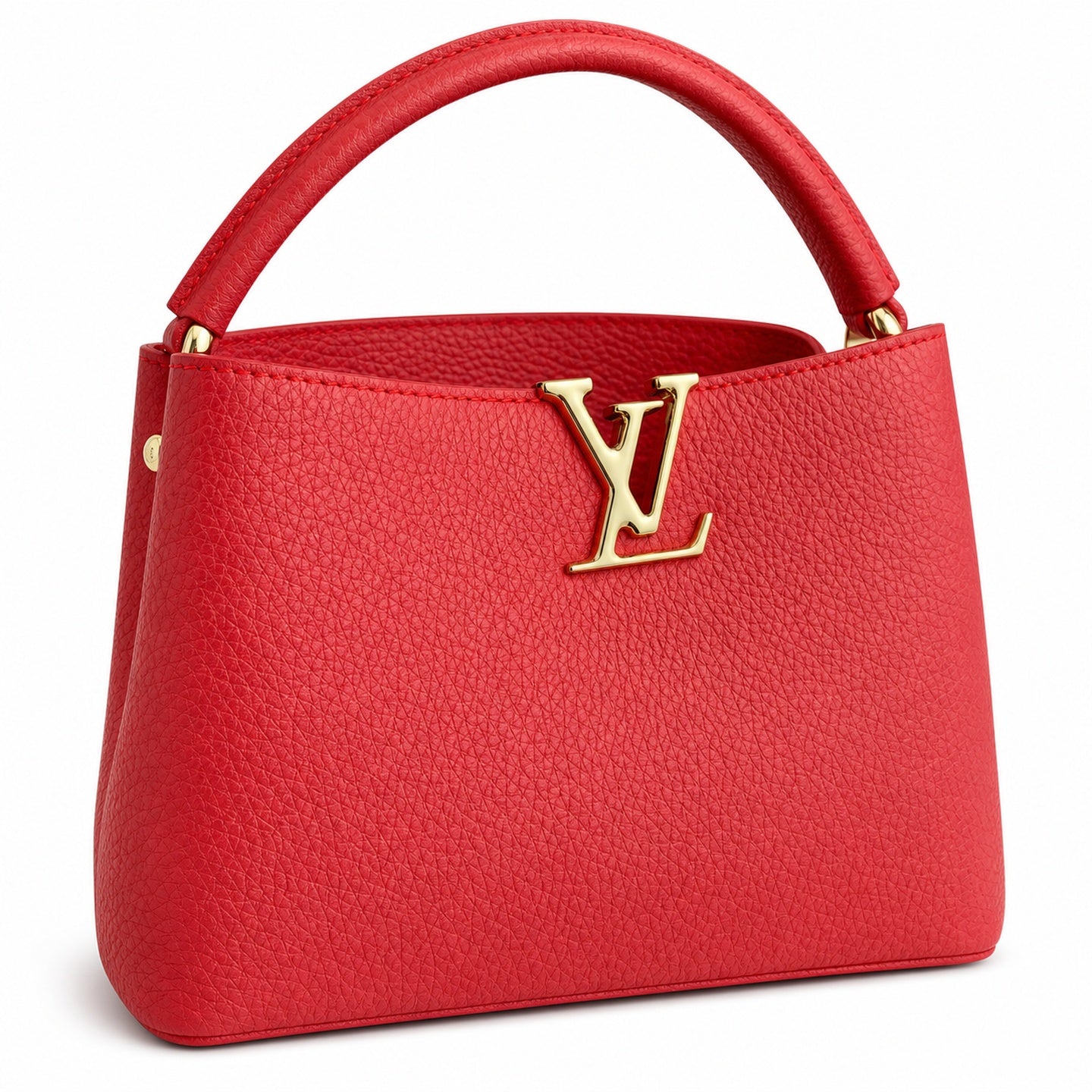 Louis Vuitton Capucines Mini Leather Red Handbag