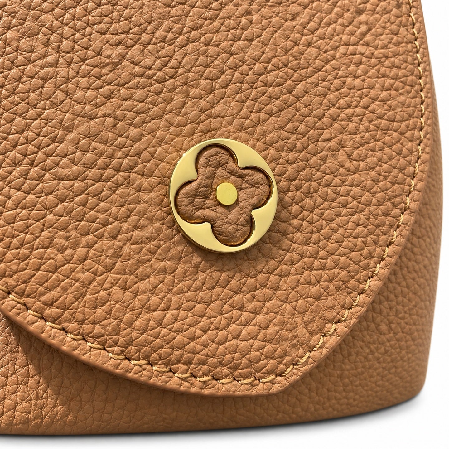 Louis Vuitton Capucines Leather Brown Gold Handbag