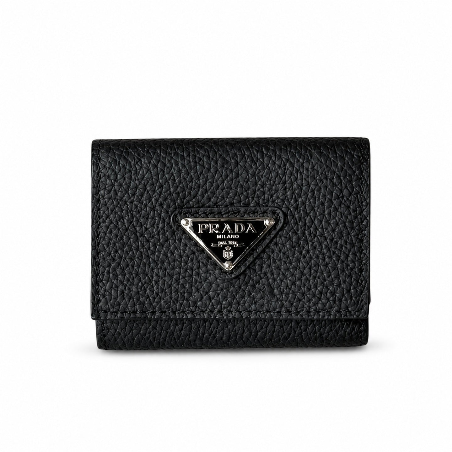Prada Mini Leather Black Wallet