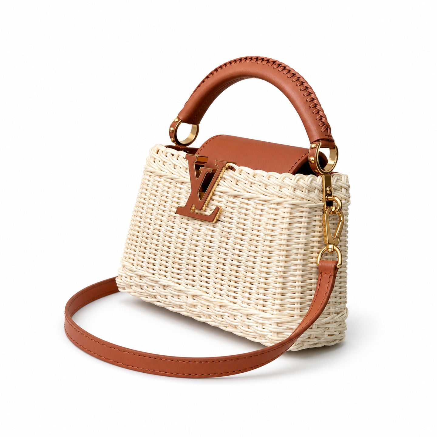 Louis Vuitton Capucines Mini Leather Brown Handbag