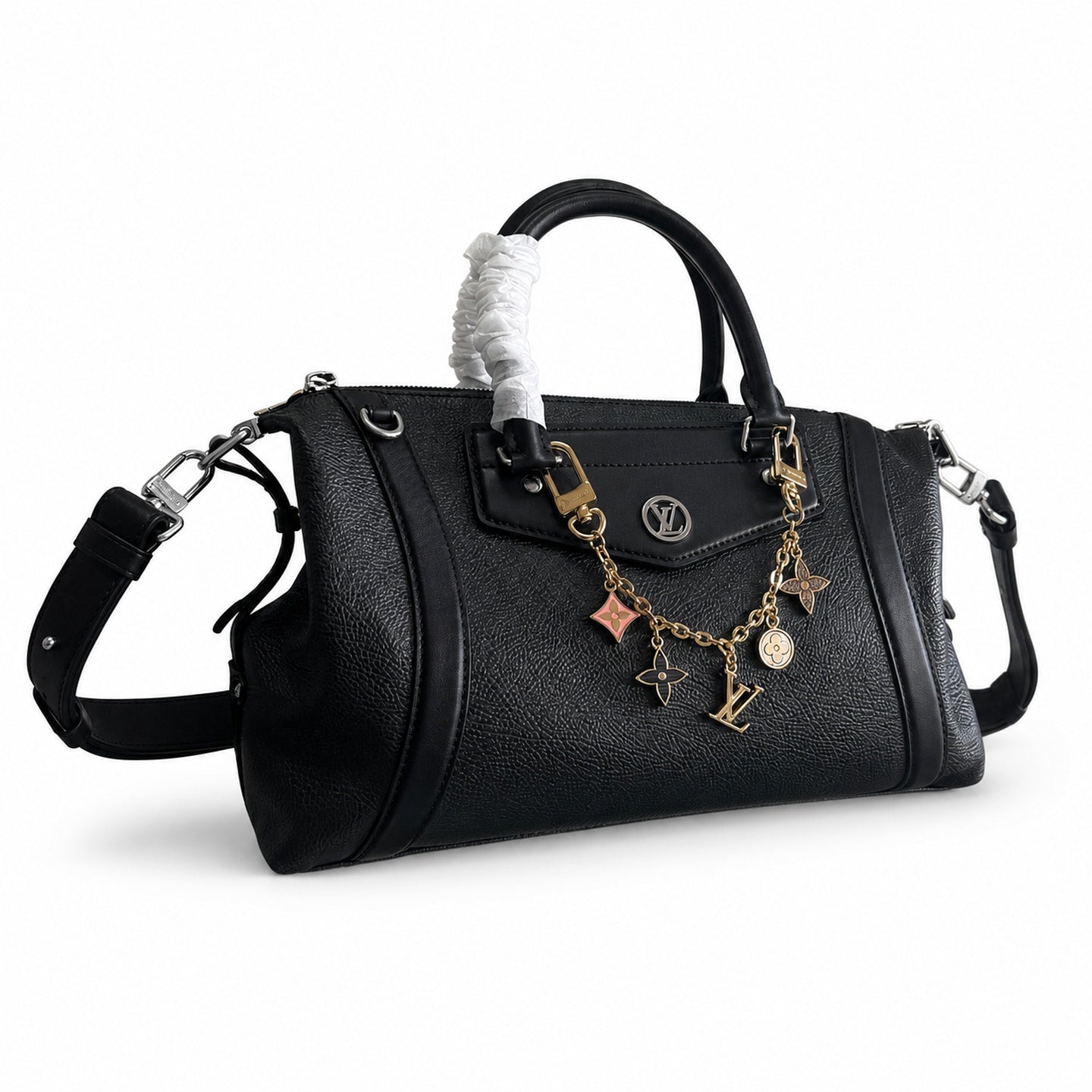 Louis Vuitton Medium Leather Black Handbag