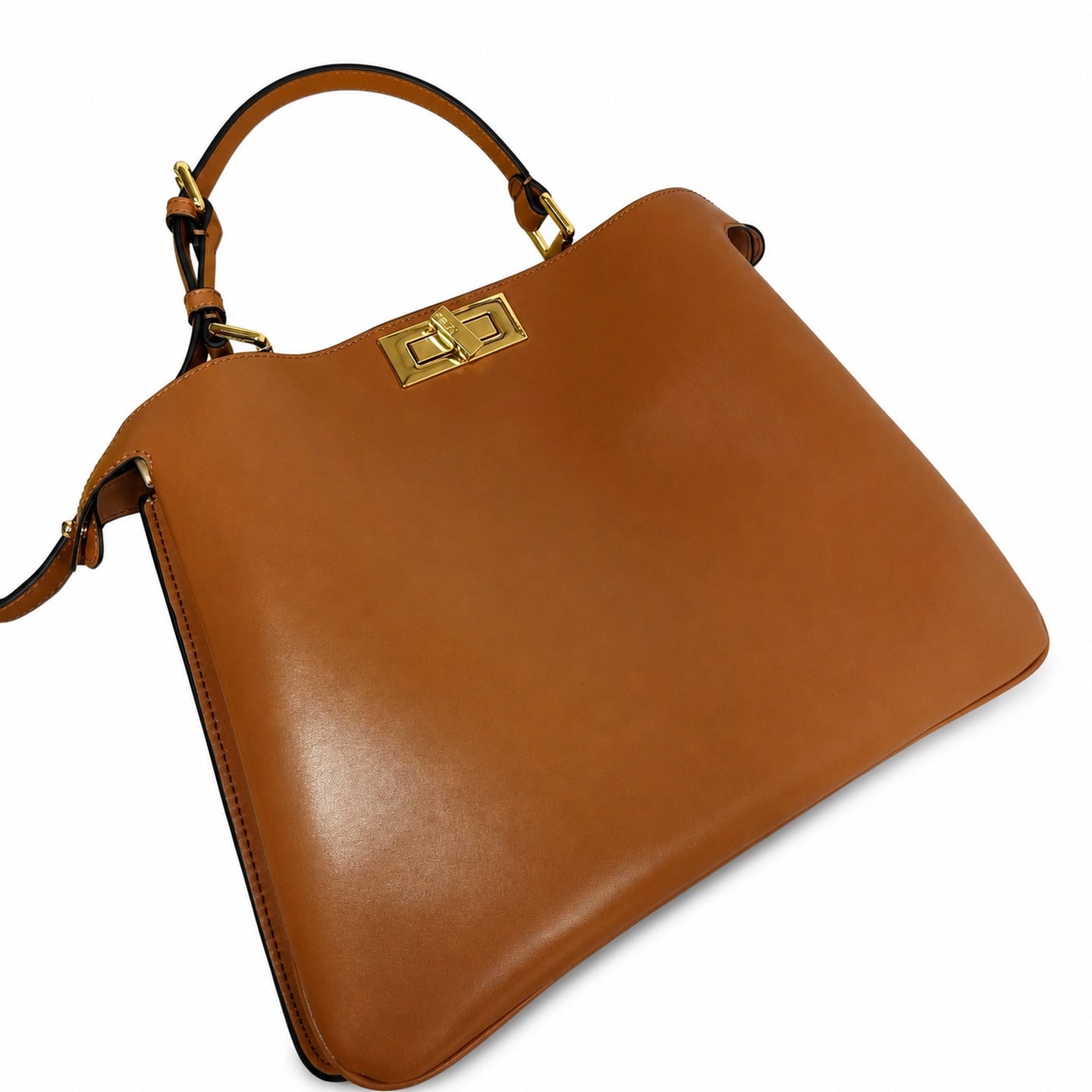 Fendi Peekaboo Soft Large Velvet Leather Handbag