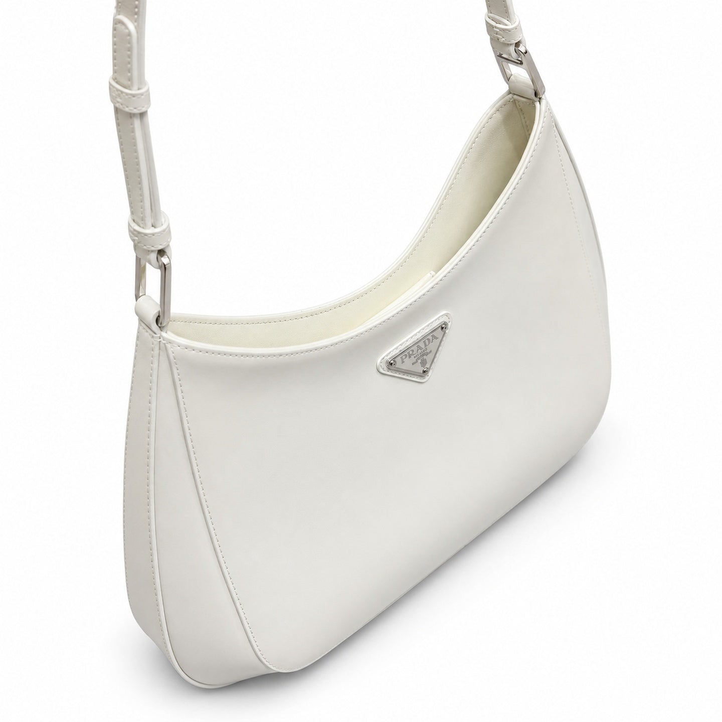 Prada Cleo Large Nylon Leather Bag