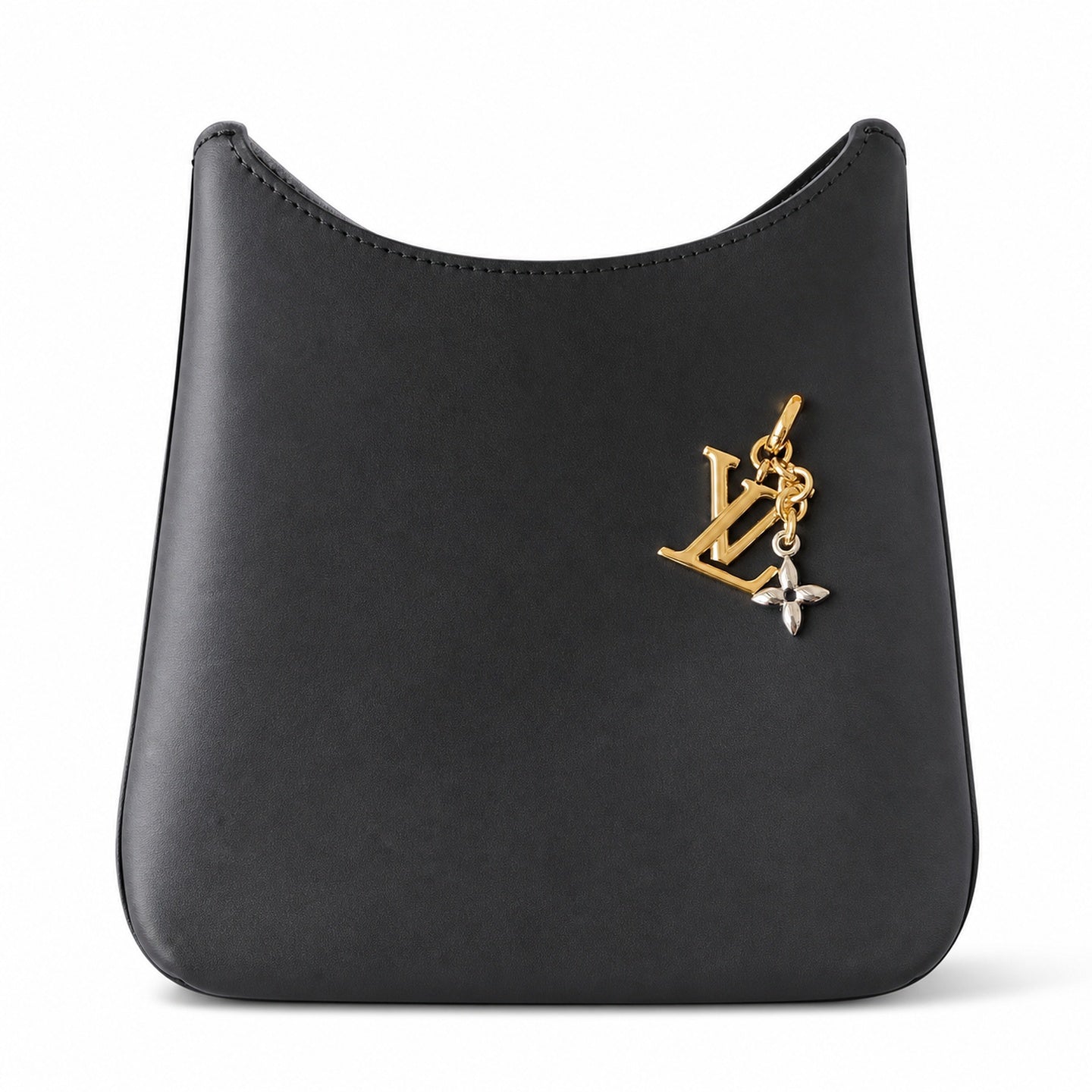 Louis Vuitton Mini Velvet Leather Black Gold Silver Handbag