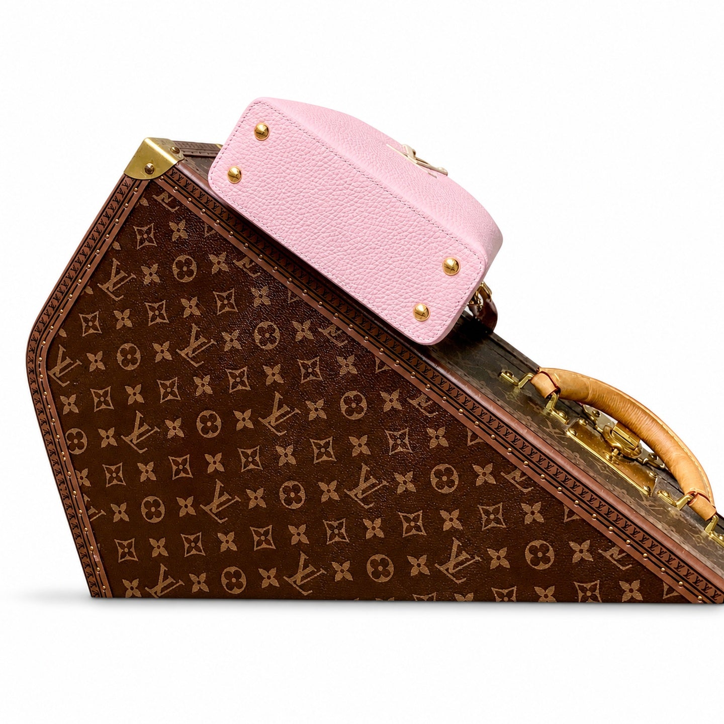 Louis Vuitton Capucines Mini Leather Pink Handbag