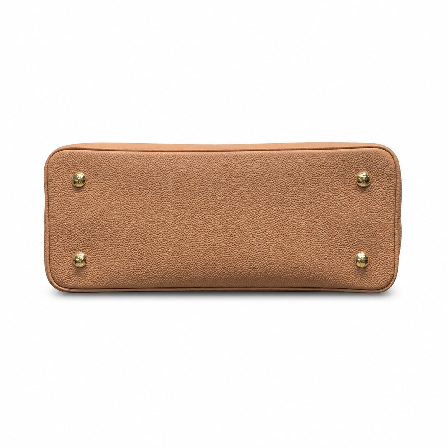 Louis Vuitton Capucines Leather Brown Gold Handbag