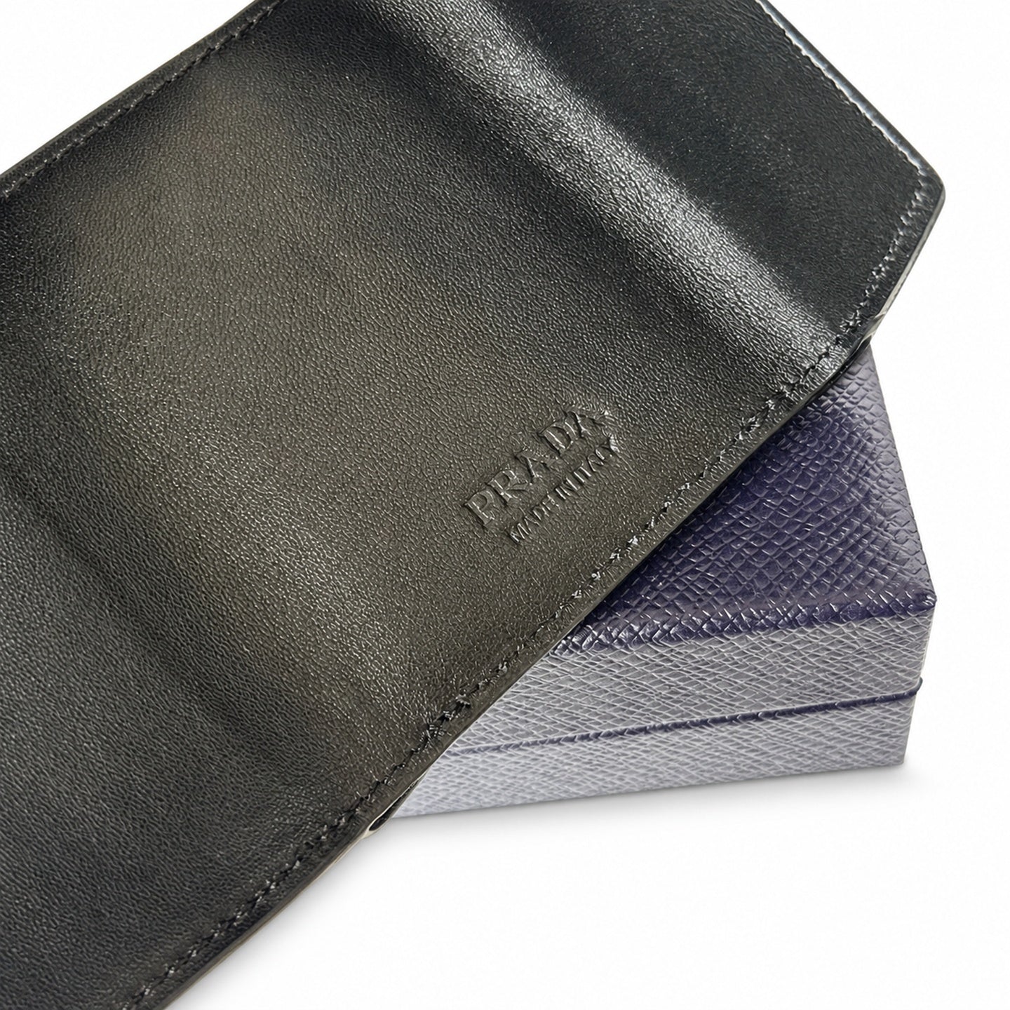 Prada Mini Leather Black Wallet