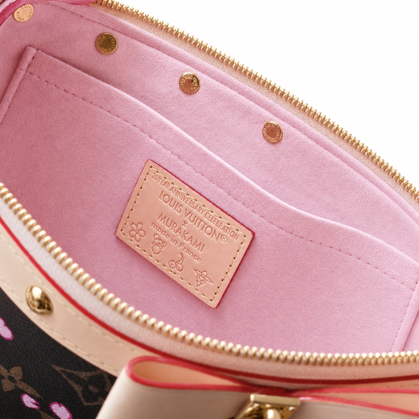 Louis Vuitton Takashi Murakami Canvas Leather Handbag