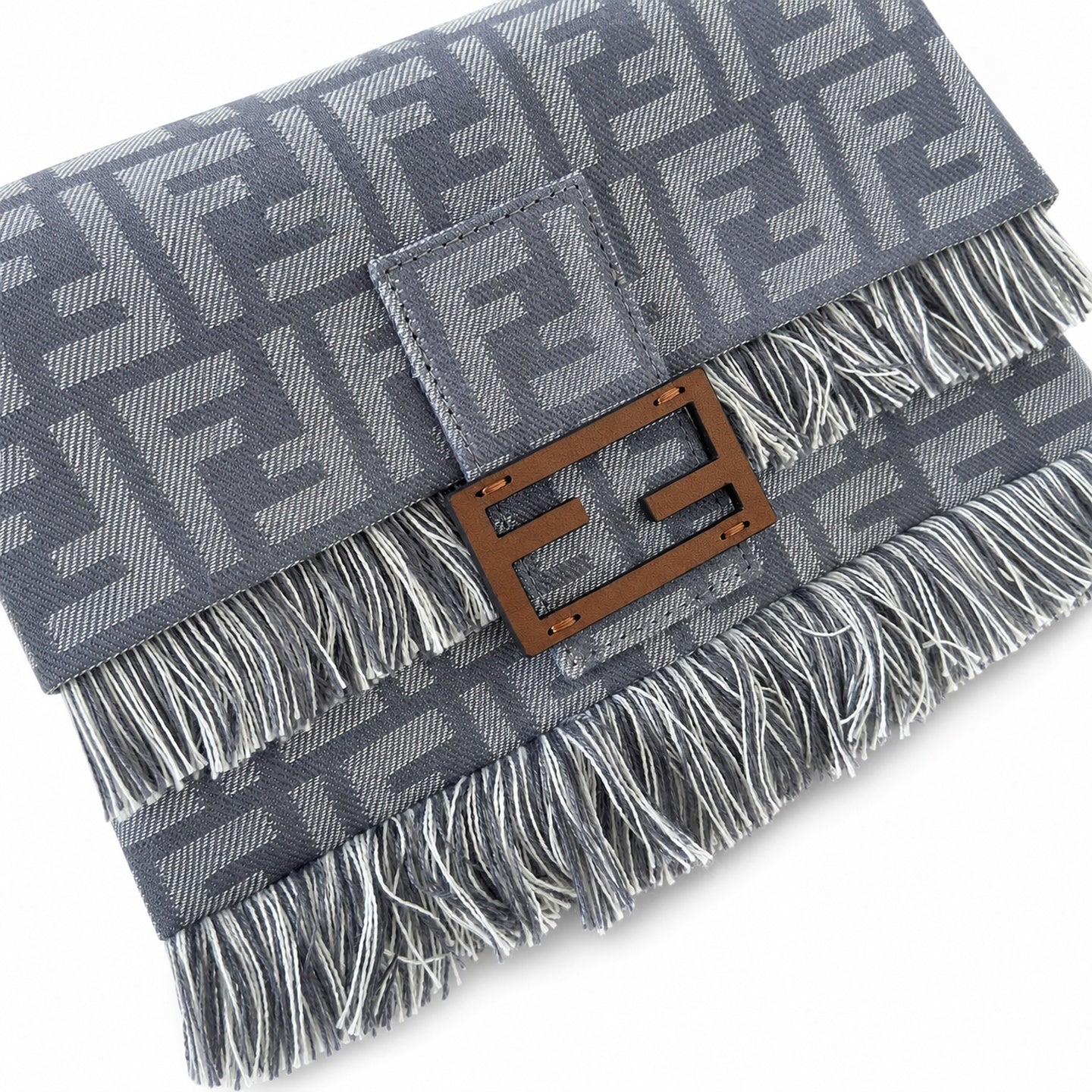 Fendi Baguette Denim Jacquard Bag