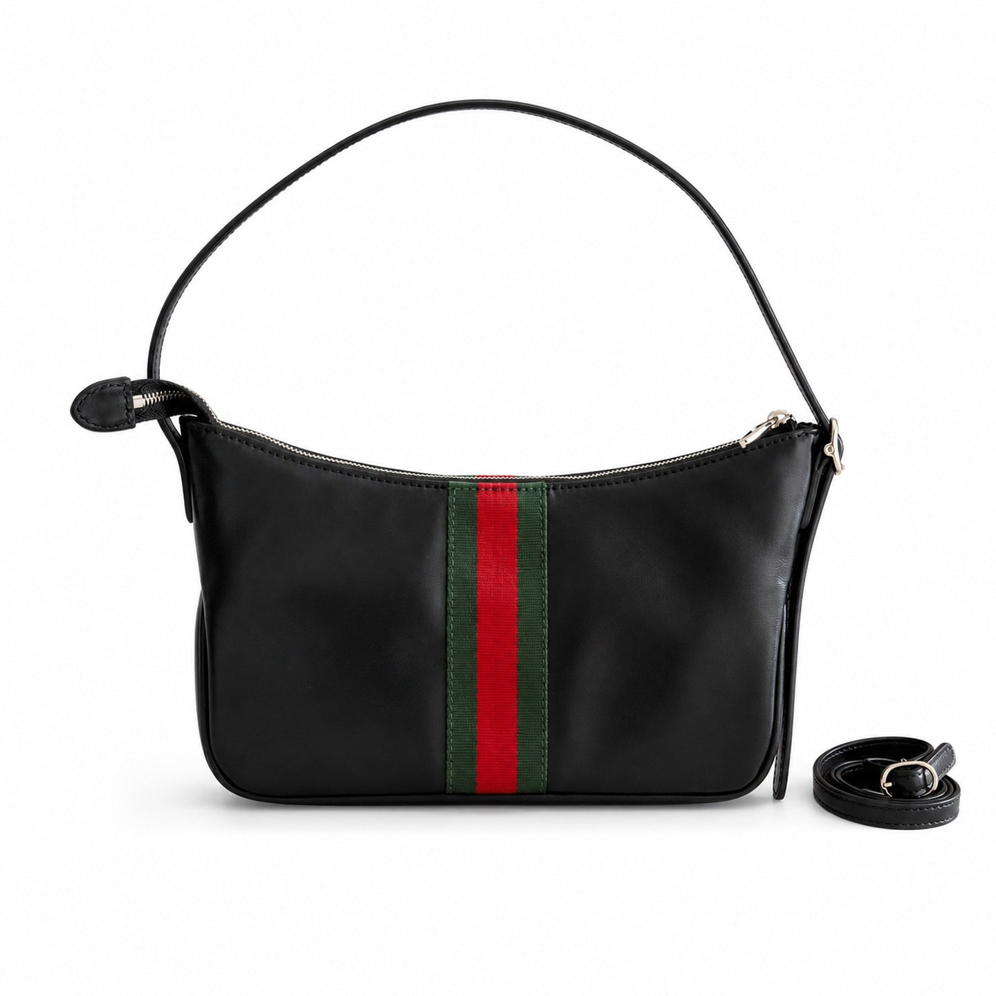 Gucci Leather Black Red Green Bag