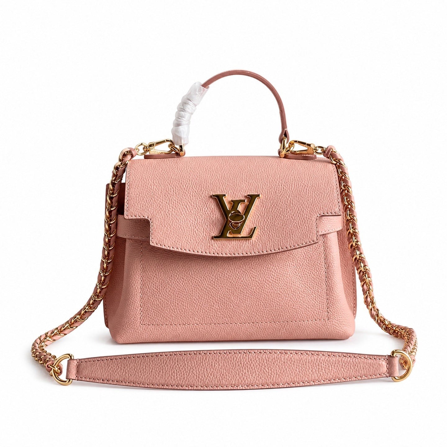 Louis Vuitton LockMe Mini Leather Pink Handbag
