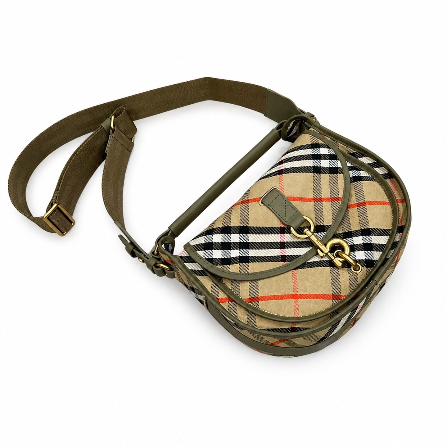 Burberry Cotton Check Messenger Bag