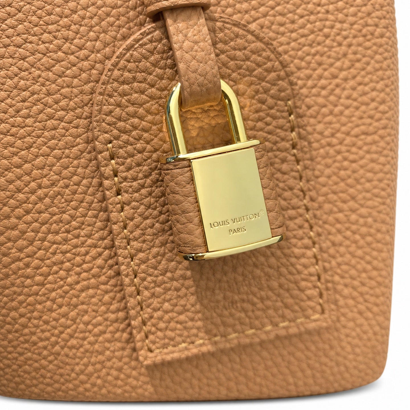 Louis Vuitton Capucines Leather Brown Gold Handbag