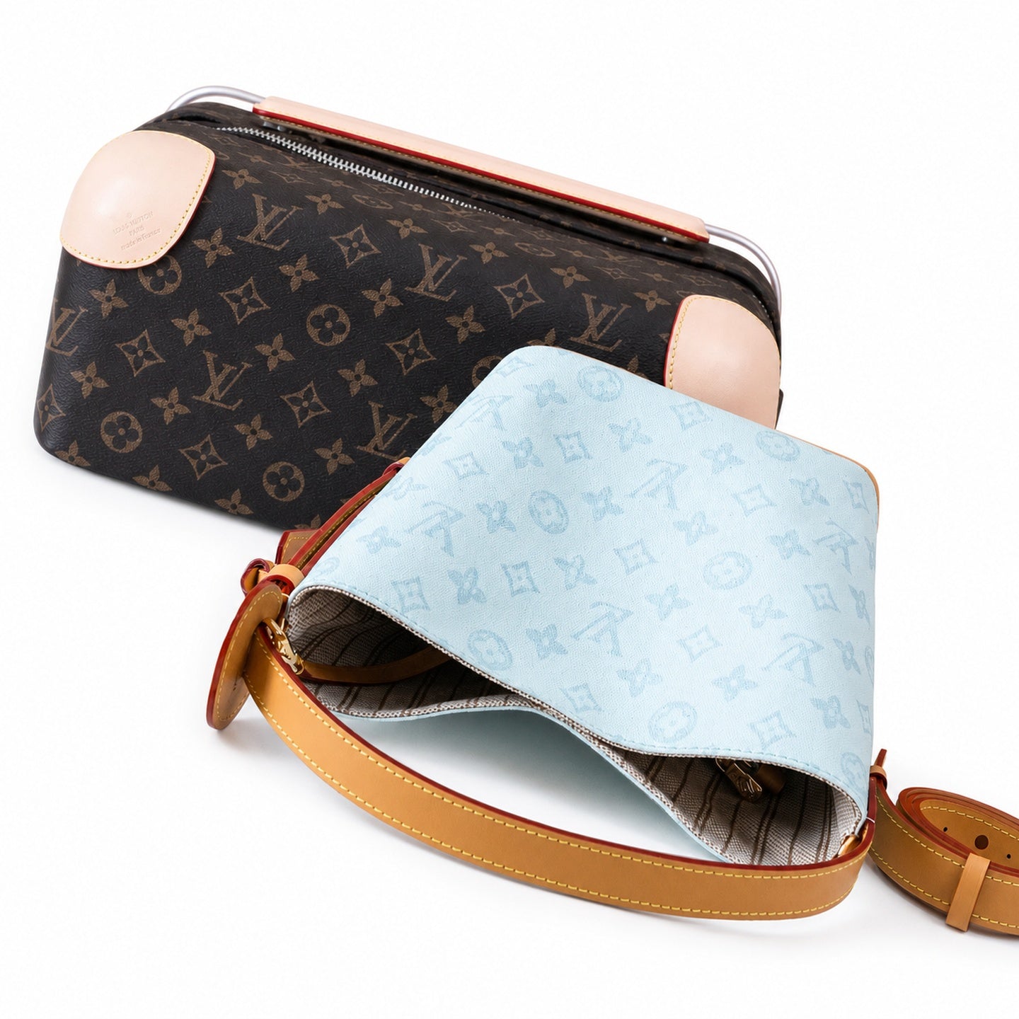 Louis Vuitton All In Small Leather Blue Handbag