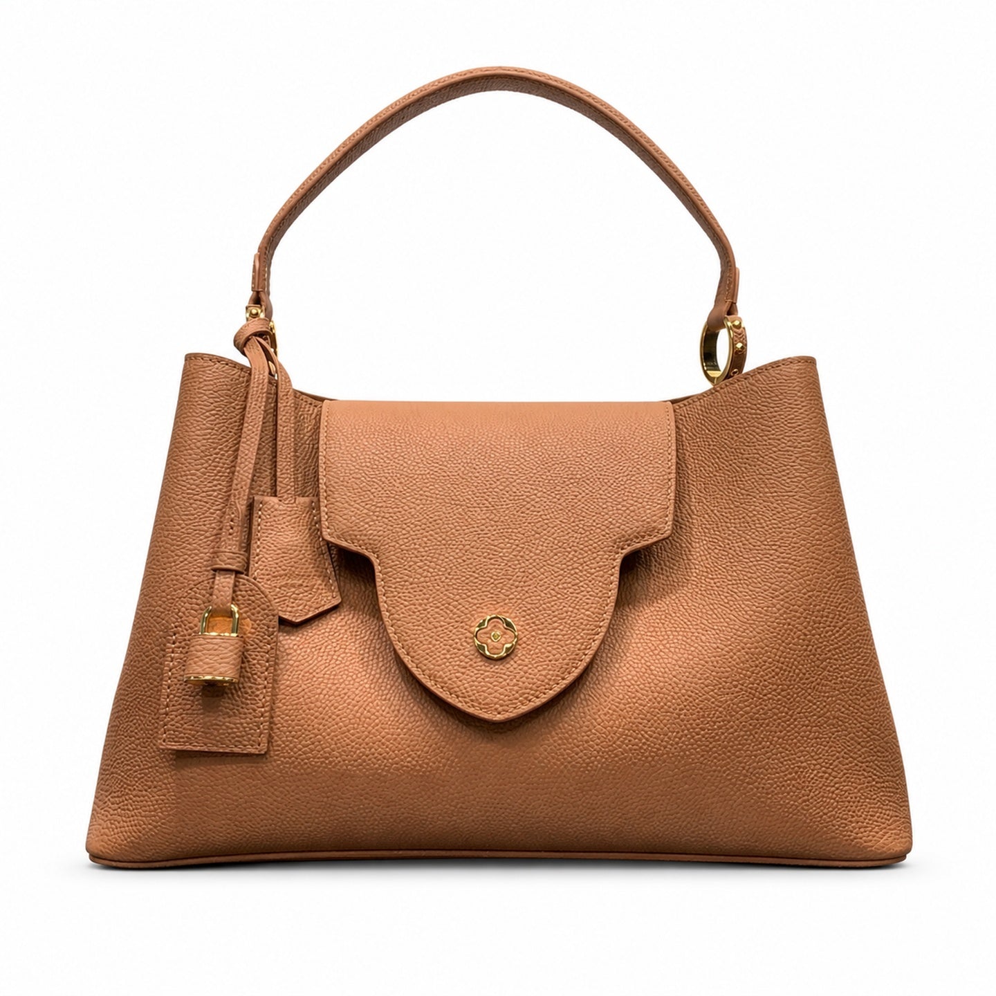 Louis Vuitton Capucines Leather Brown Gold Handbag