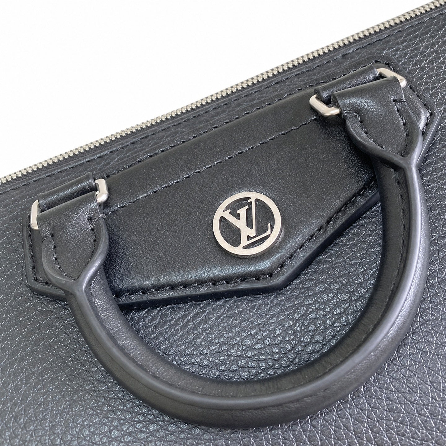 Louis Vuitton Small Leather Black White Handbag