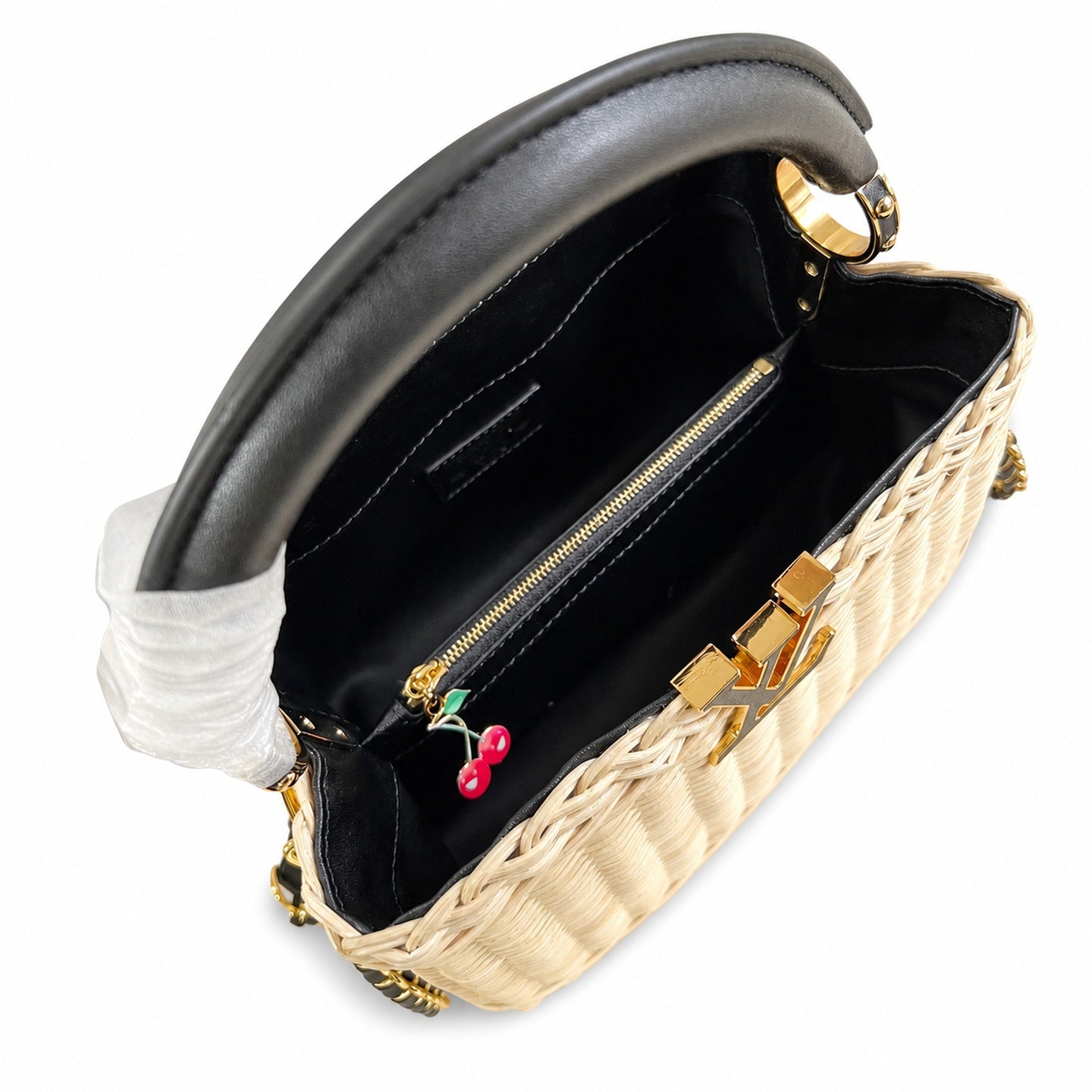 Louis Vuitton Capucines Takashi Murakami Small Black Handbag