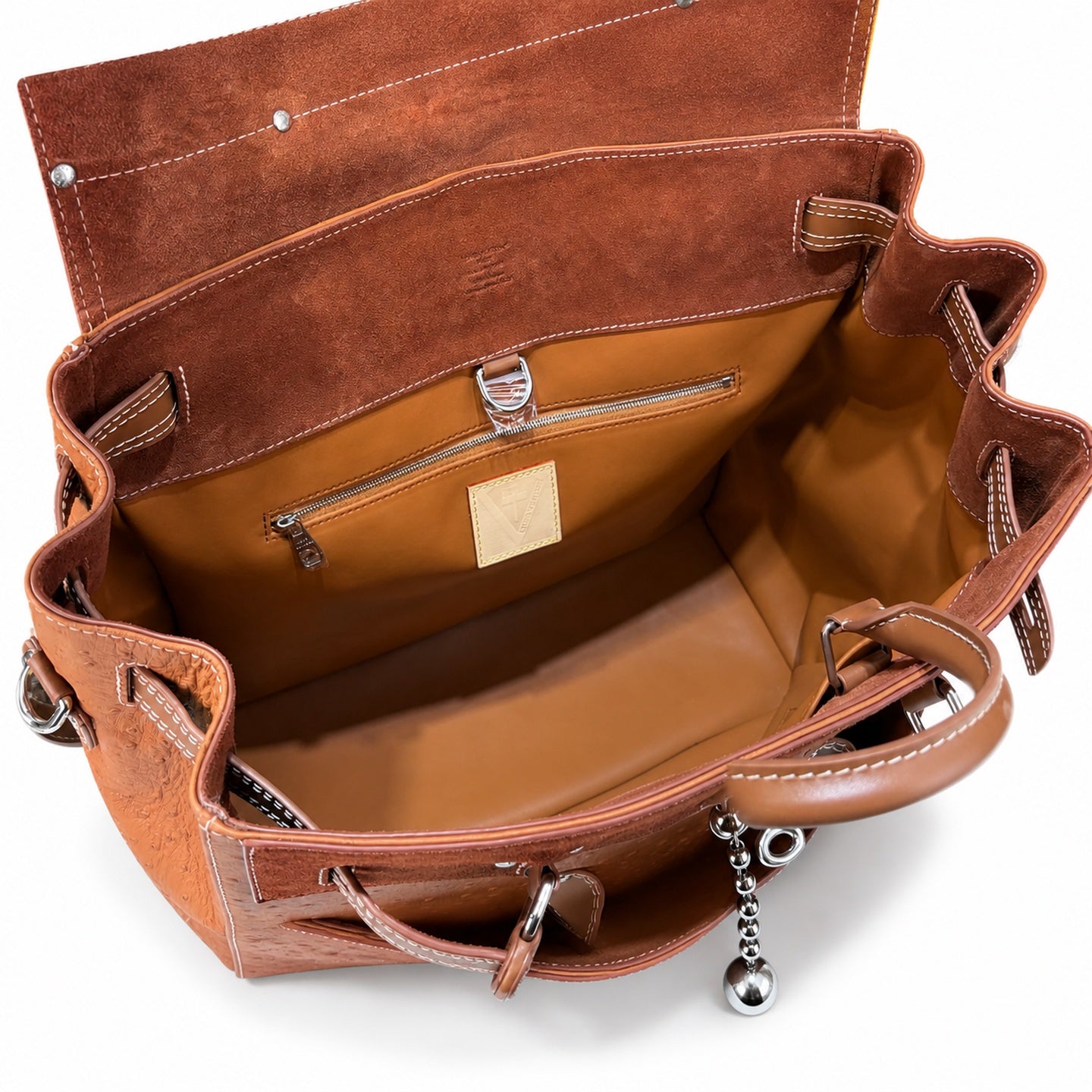 Louis Vuitton Suede Leather Brown Handbag