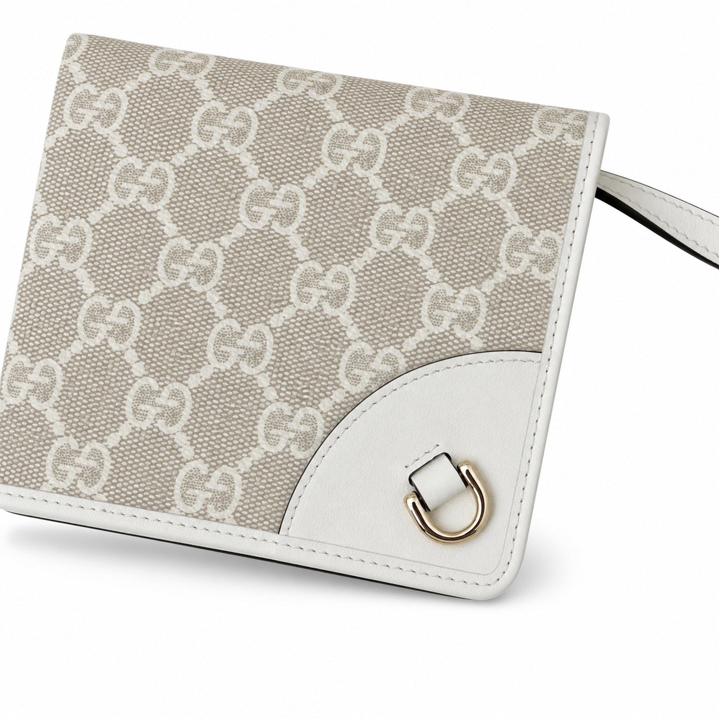 Gucci Small Leather White Beige Pink Shoulder Bag