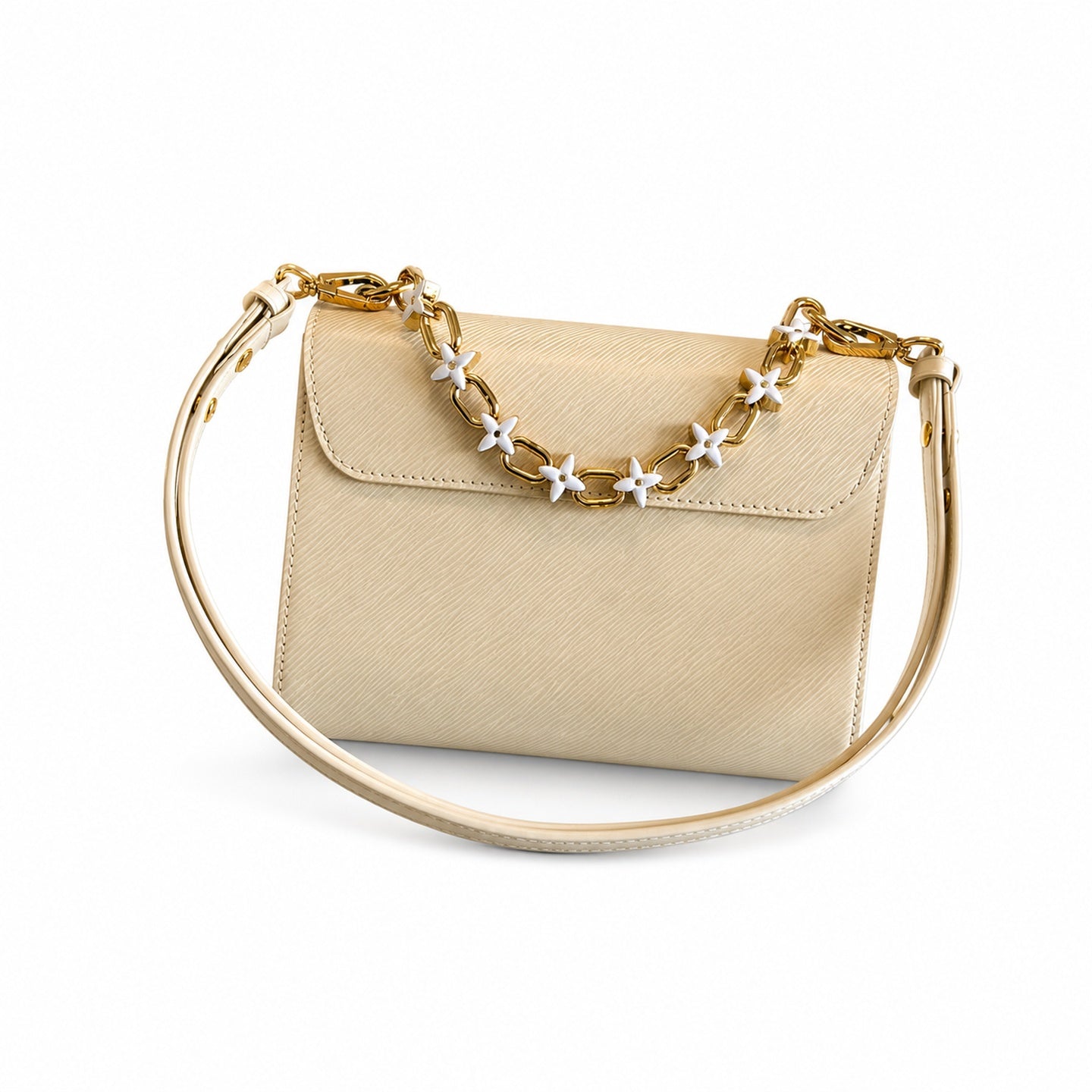 Louis Vuitton Twist Medium Leather White Handbag