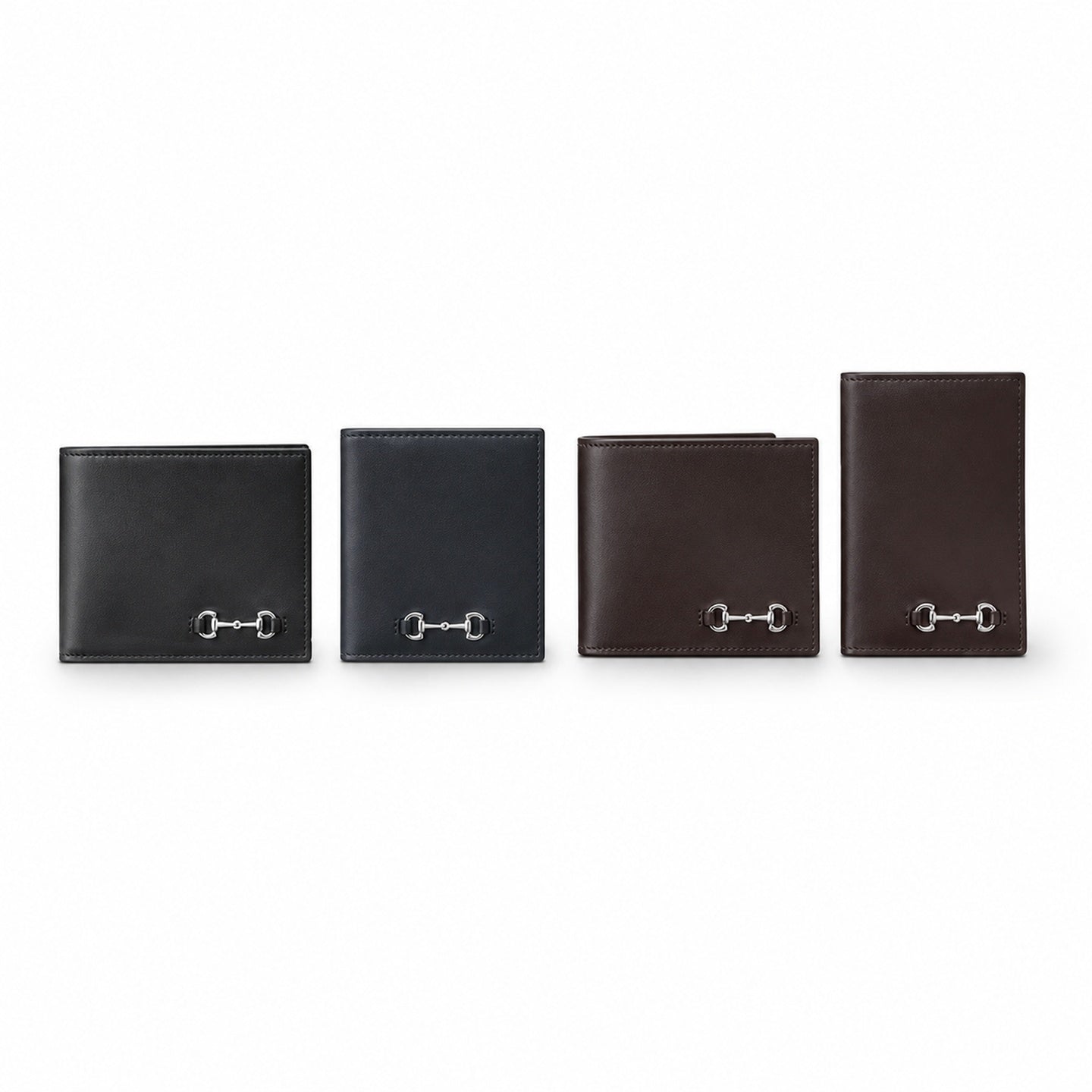 Gucci Leather Black Brown Card Holder