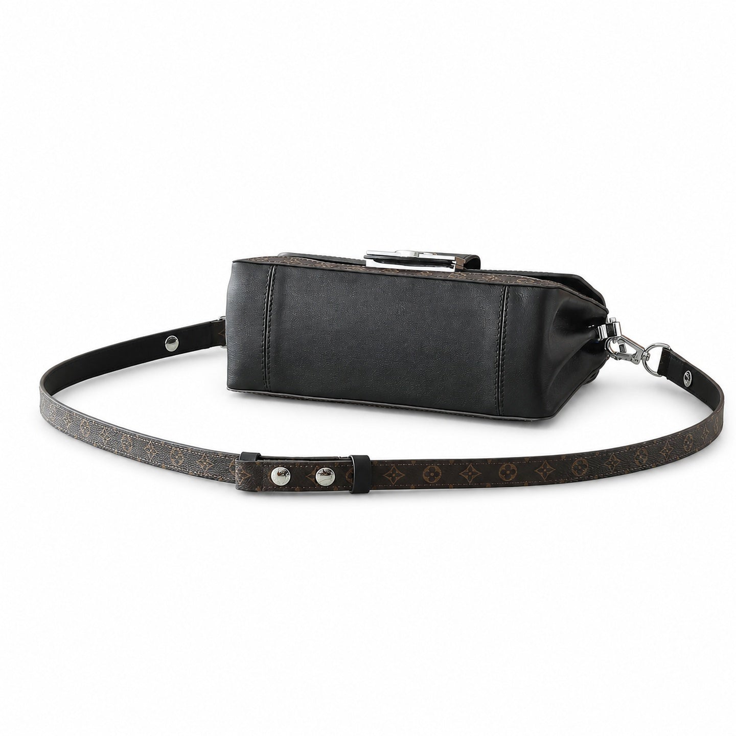 Louis Vuitton Dauphine Medium Canvas Leather Black Handbag