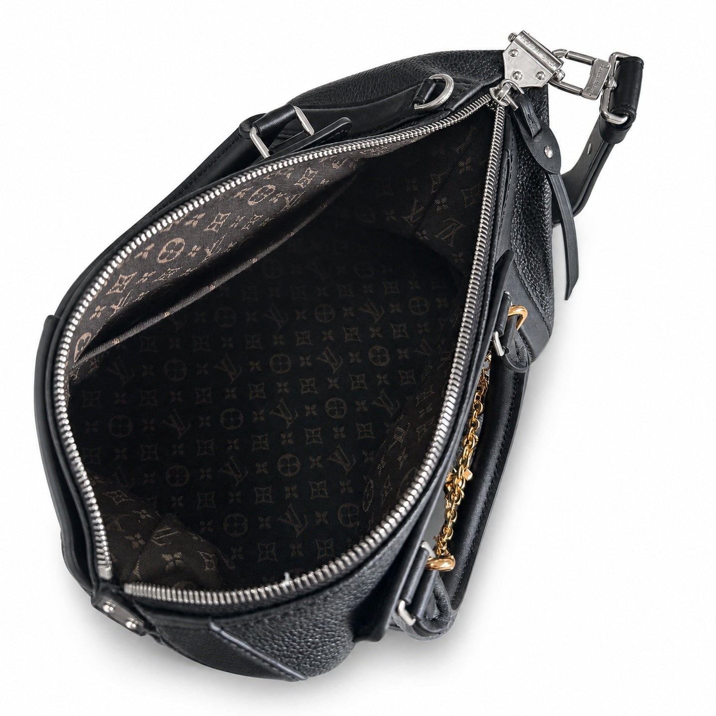 Louis Vuitton Medium Leather Black Handbag