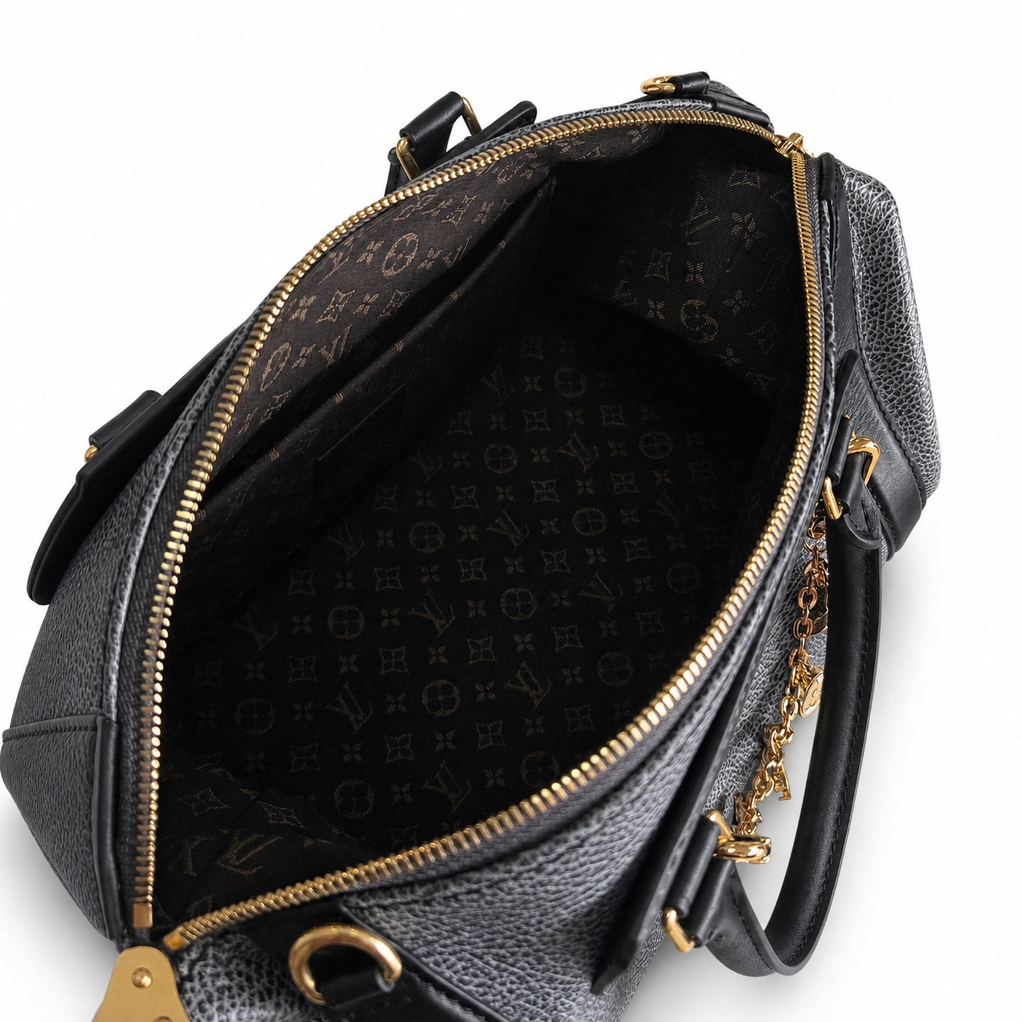 Louis Vuitton Medium Leather Gray Blue Handbag