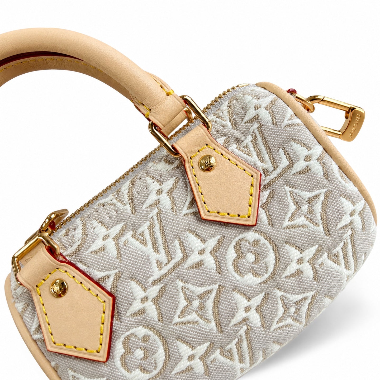 Louis Vuitton Speedy Canvas Jacquard Leather Handbag