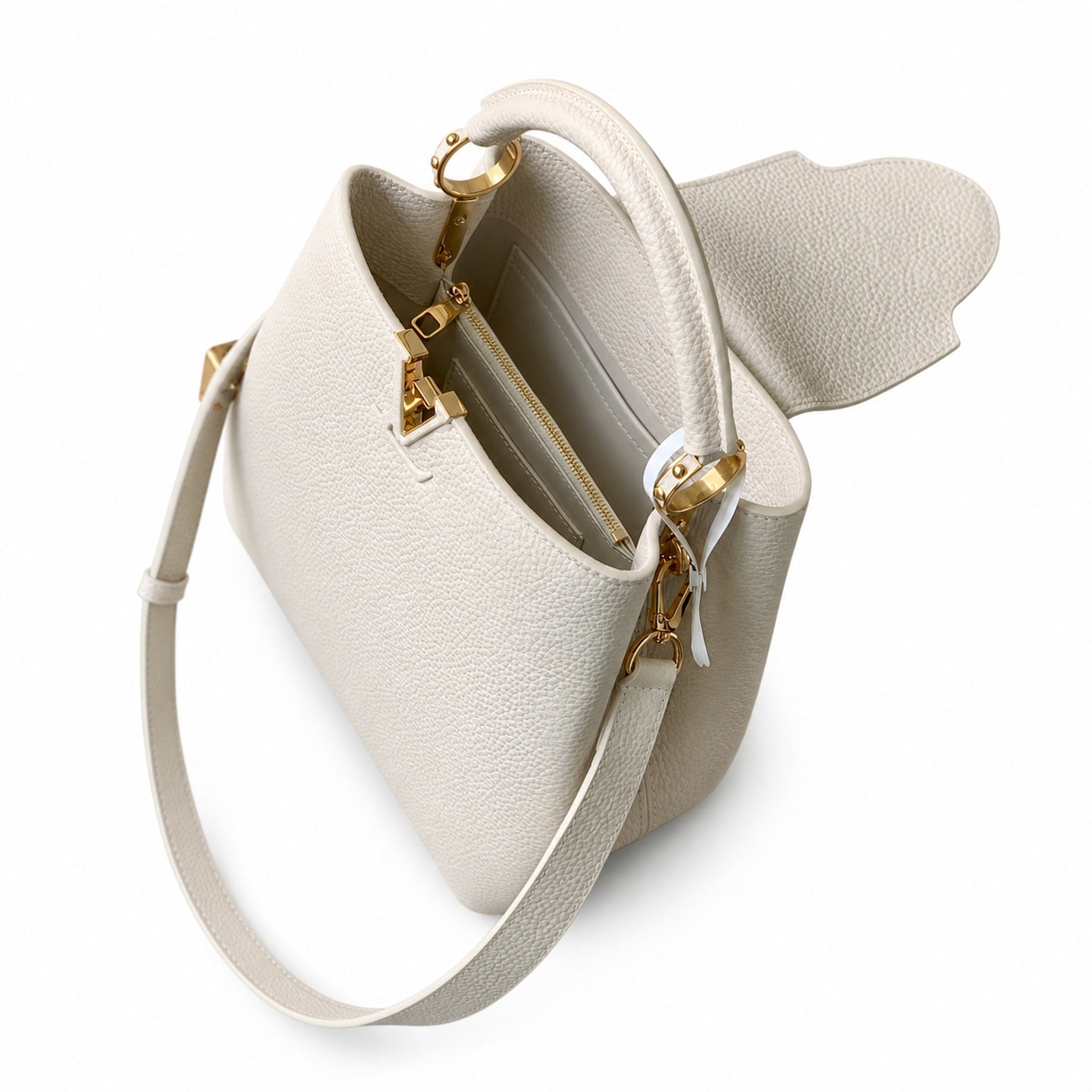Louis Vuitton Capucines Small Leather White Handbag